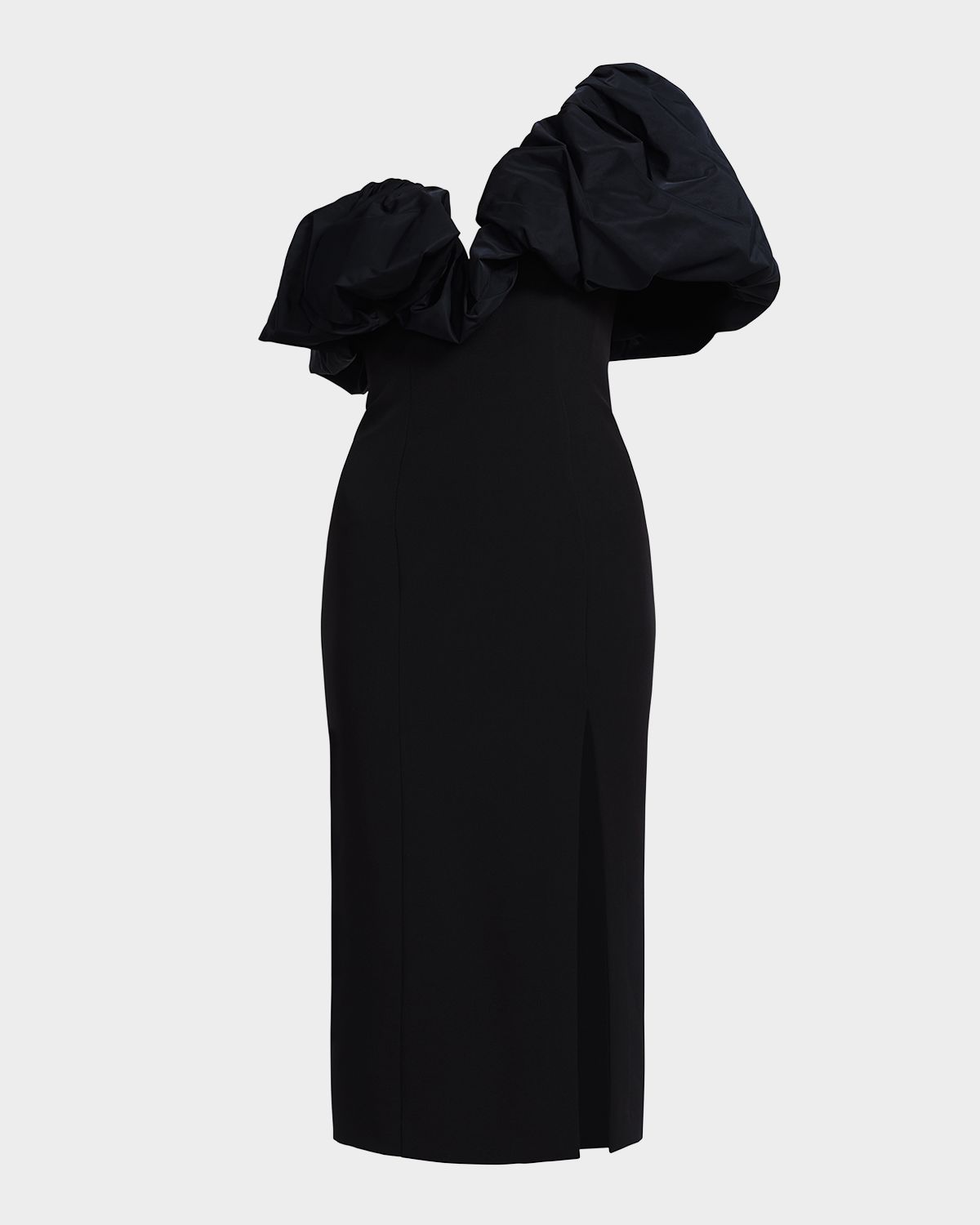 BCBGMAXAZRIA Puff-Embellished Bodycon Cady Midi Dress