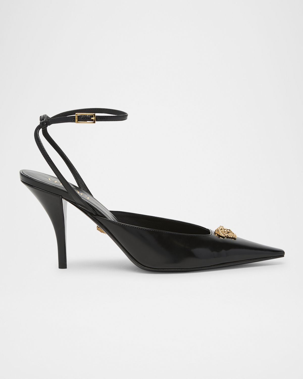 Versace La Medusa Calfskin Leather Pumps
