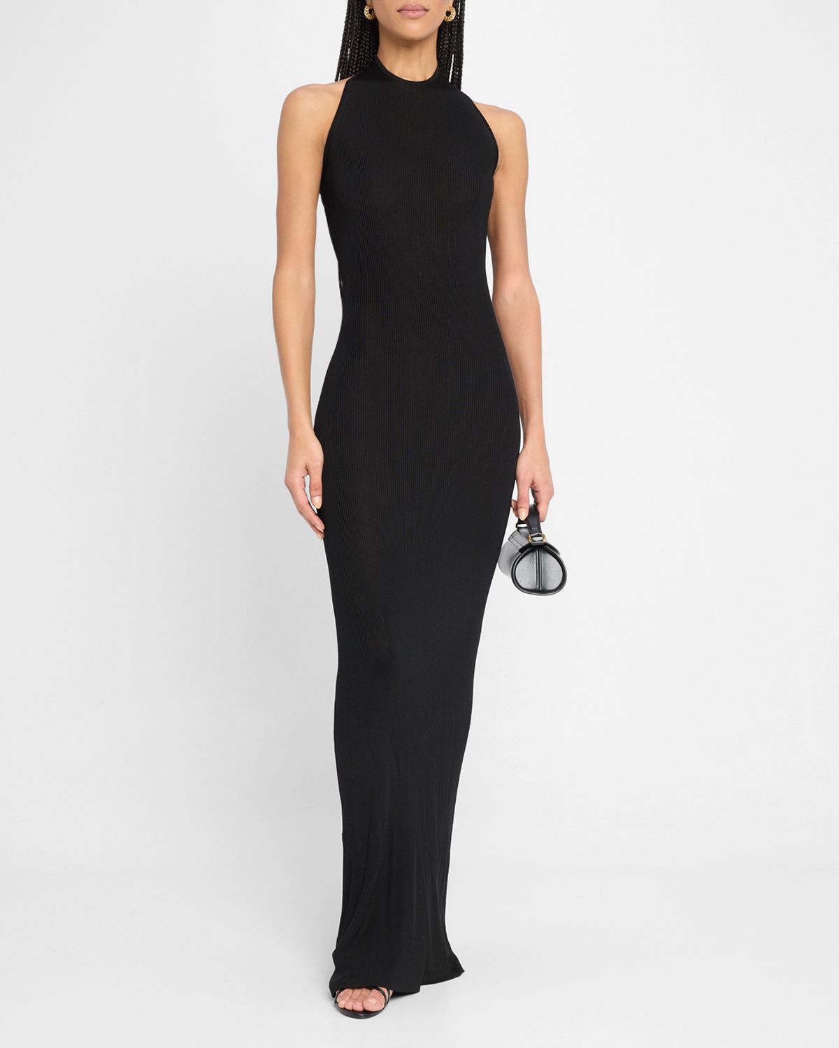 Nili Lotan Gertrude Halter Maxi Sweater Dress