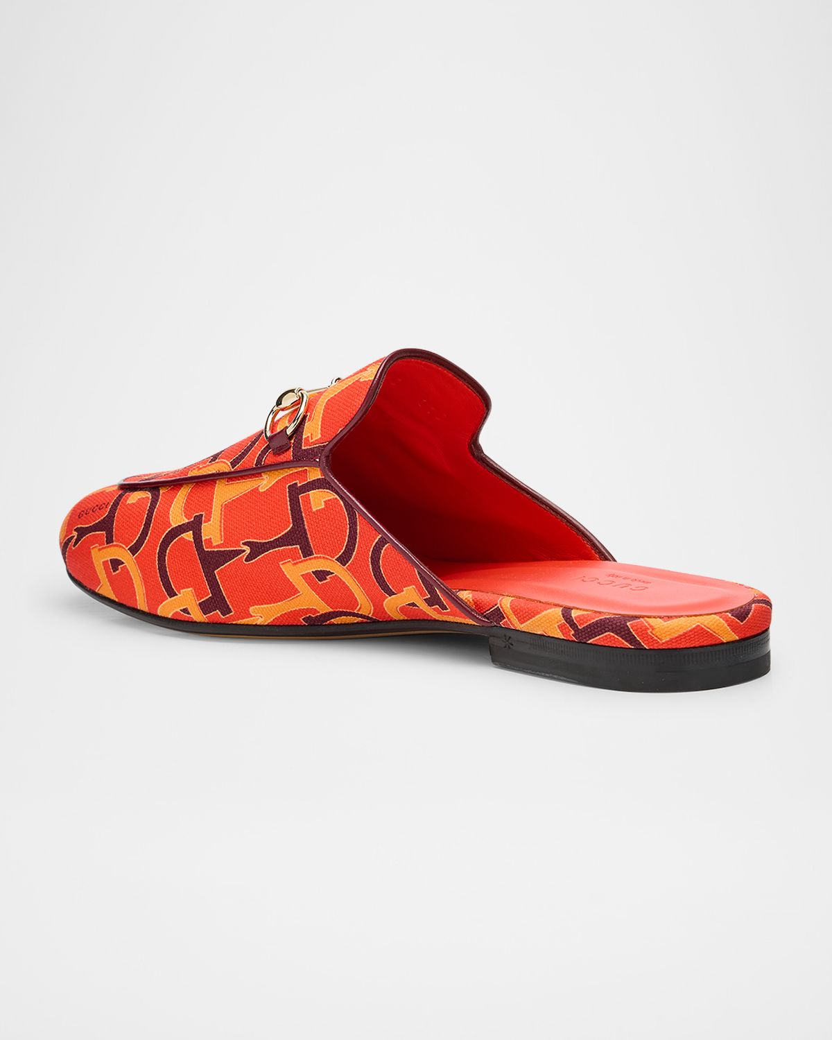 Gucci Princetown Horsebit Print Loafer Mules