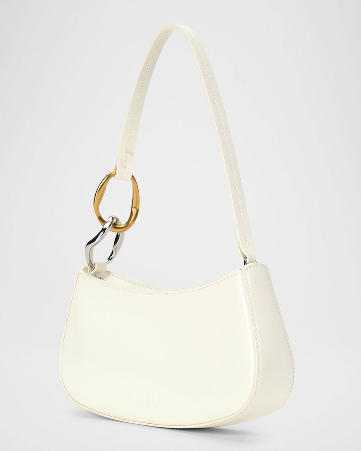 STAUD Ollie Chain-Link Leather Shoulder Bag