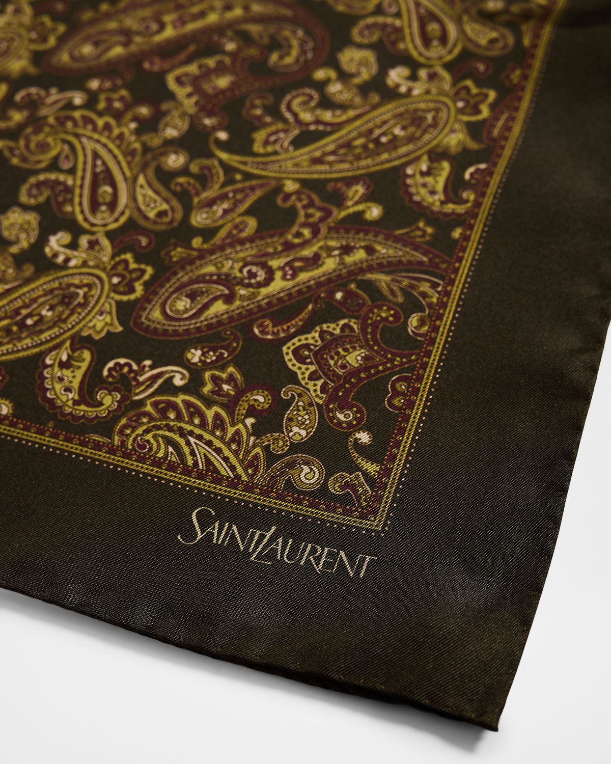 Saint Laurent Paisley-Print Silk Scarf