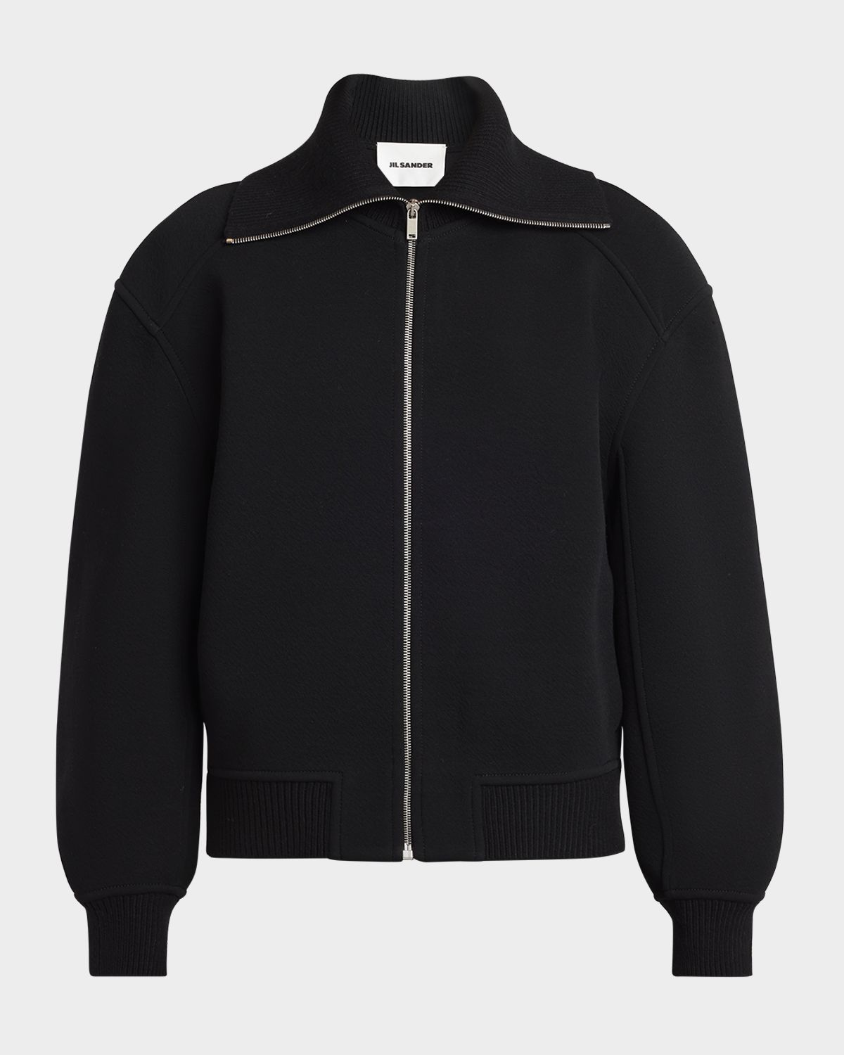 Jil Sander Men 's Ribbed-Collar Full-Zip Sweatshirt