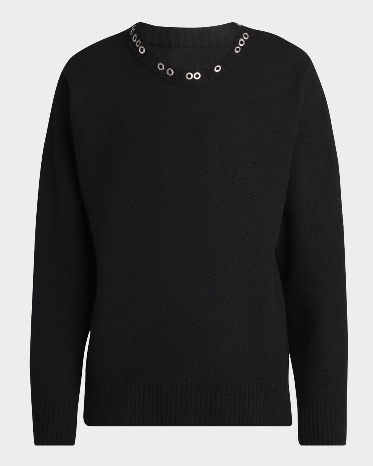 Jil Sander Men 's Wool and Studs Crewneck Sweater