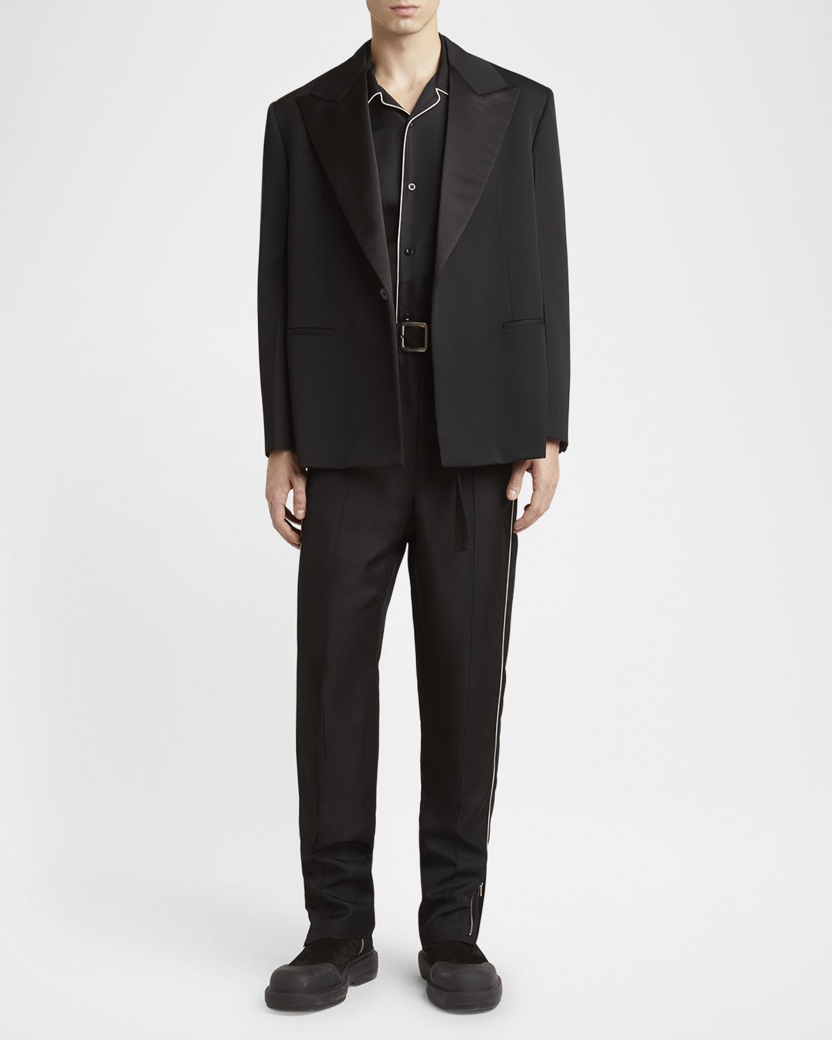 Jil Sander Men 's Satin Peak Lapel Evening Jacket