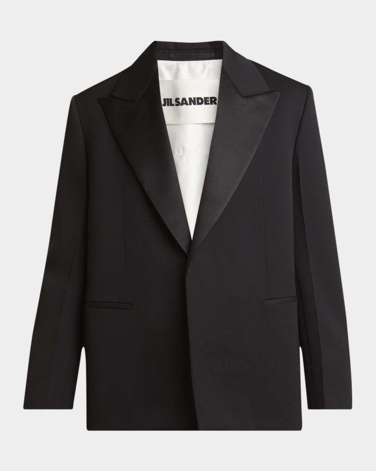 Jil Sander Men 's Satin Peak Lapel Evening Jacket