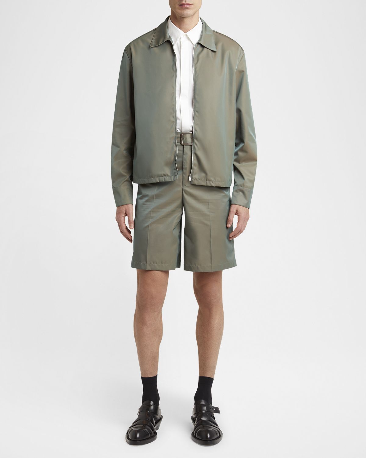 Jil Sander Men 's Glaze Effect Self-Belt Shorts