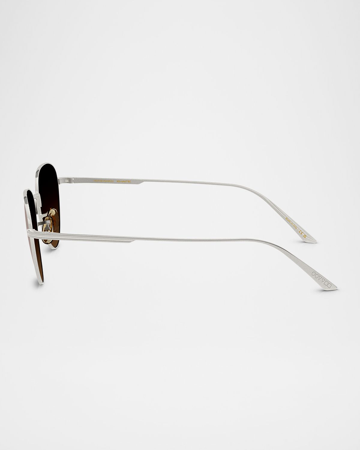 KHAITE x Oliver Peoples 1991C Steel Aviator Sunglasses