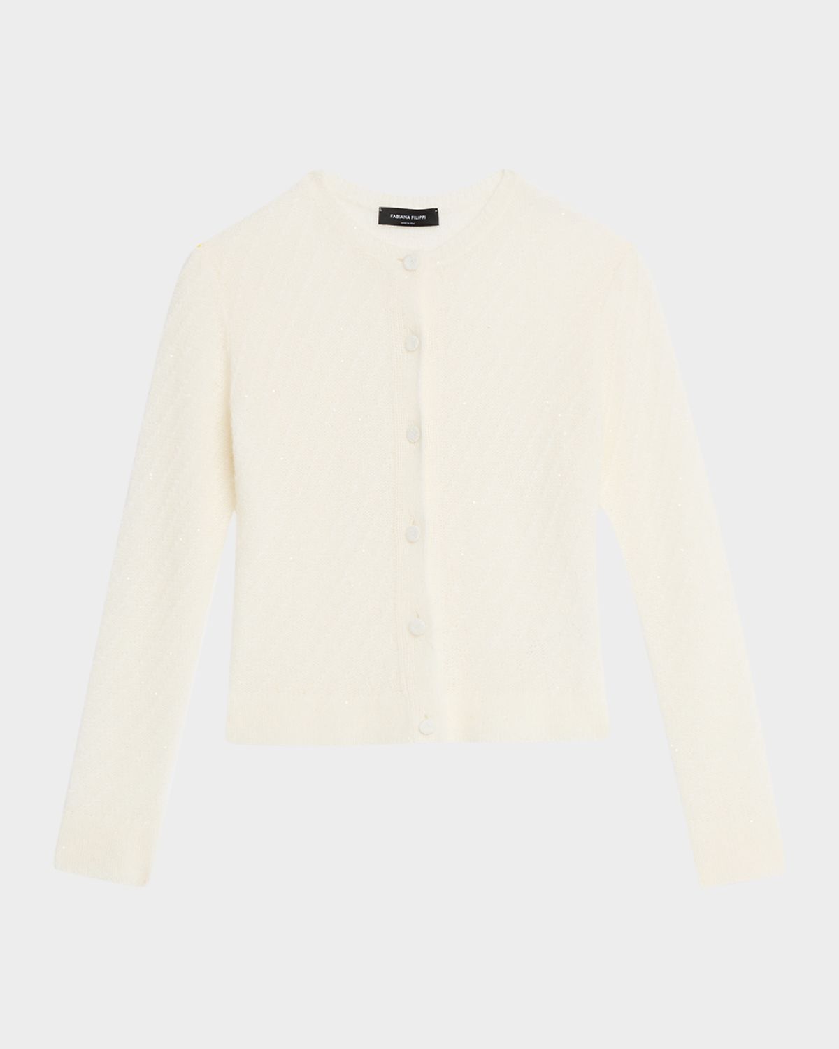 FABIANA FILIPPI Diagonal-Stitch Sequin Knit Sweater