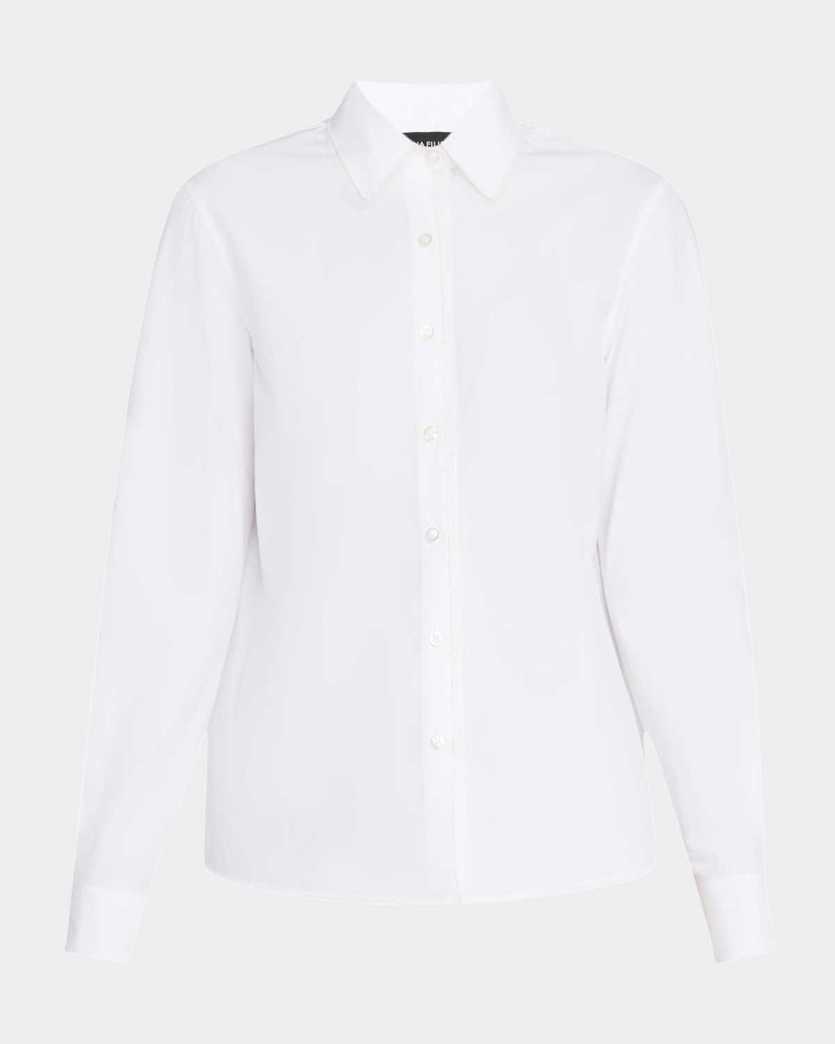 FABIANA FILIPPI Tulle & Filo Diamante-Trim Poplin Shirt
