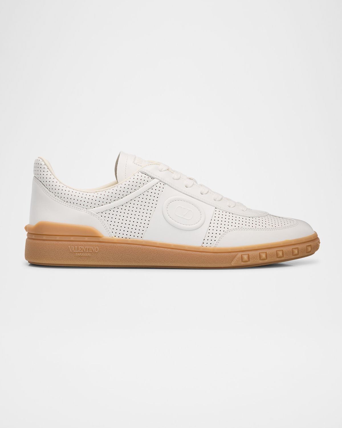 Valentino Garavani Men 's Upvillage Perforated Napa Leather Low-Top Sneakers