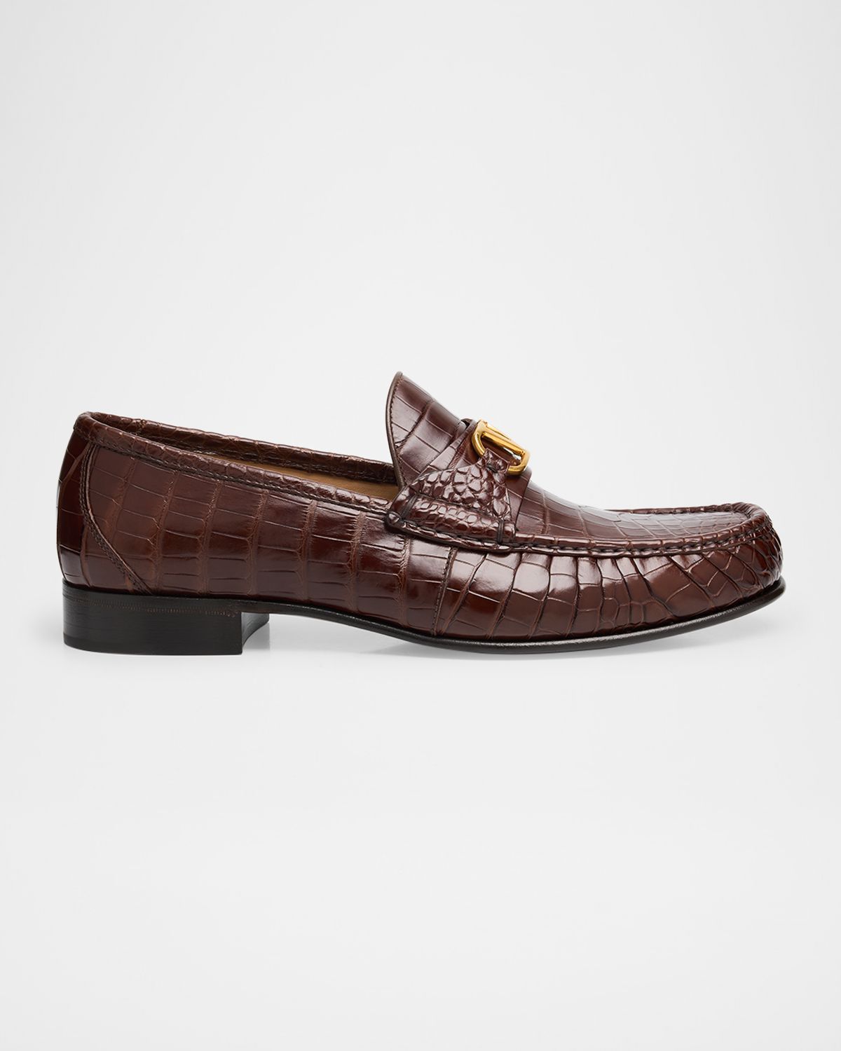 Valentino Garavani Men 's VLogo Signature Crocodile Loafers