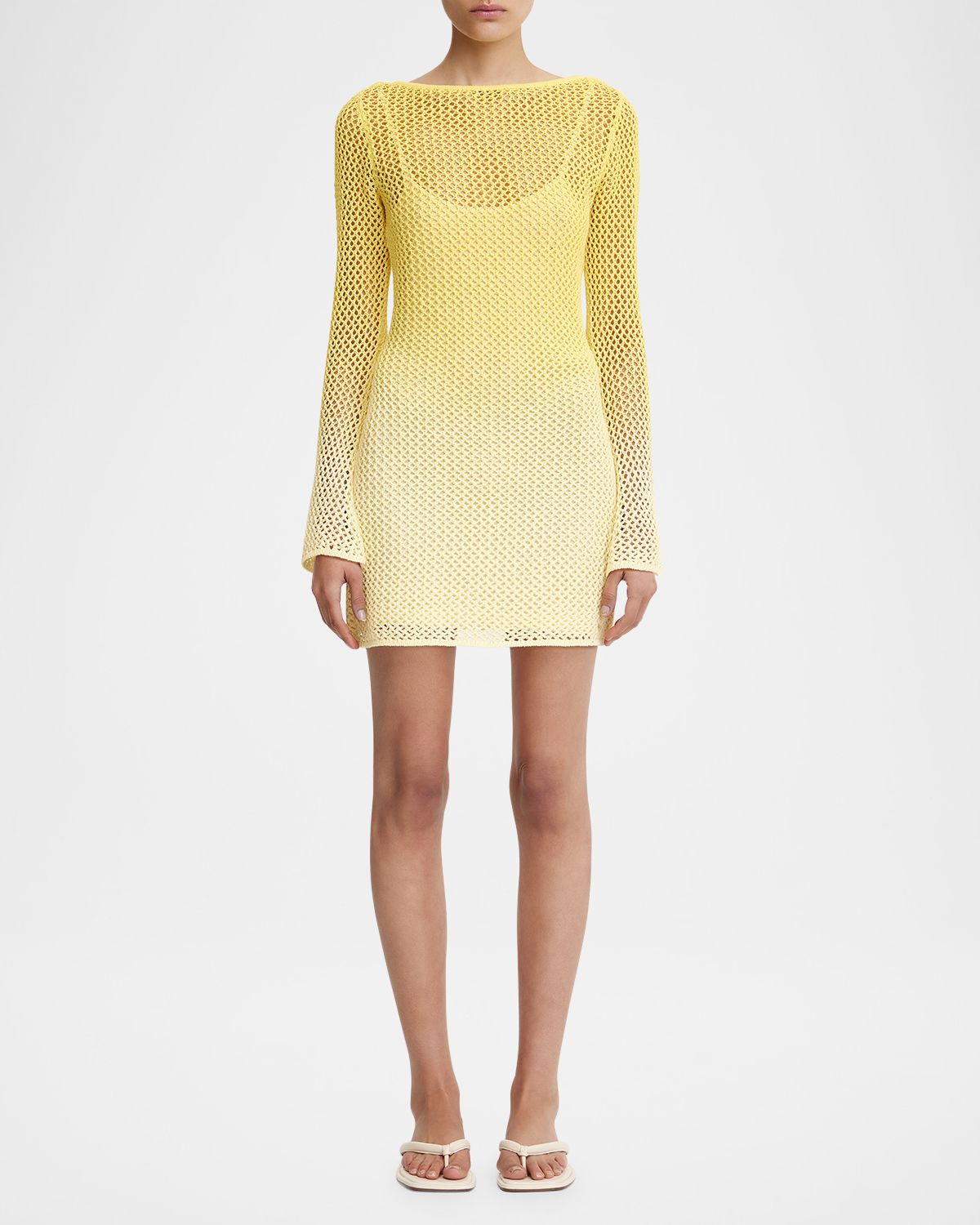 Significant Other Honey Long-Sleeve Net Mini Dress