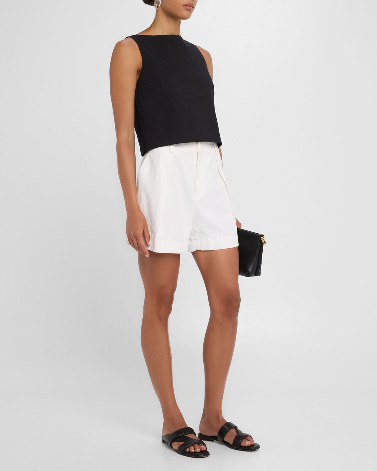 Theory Sleeveless Bateau-Neck Top
