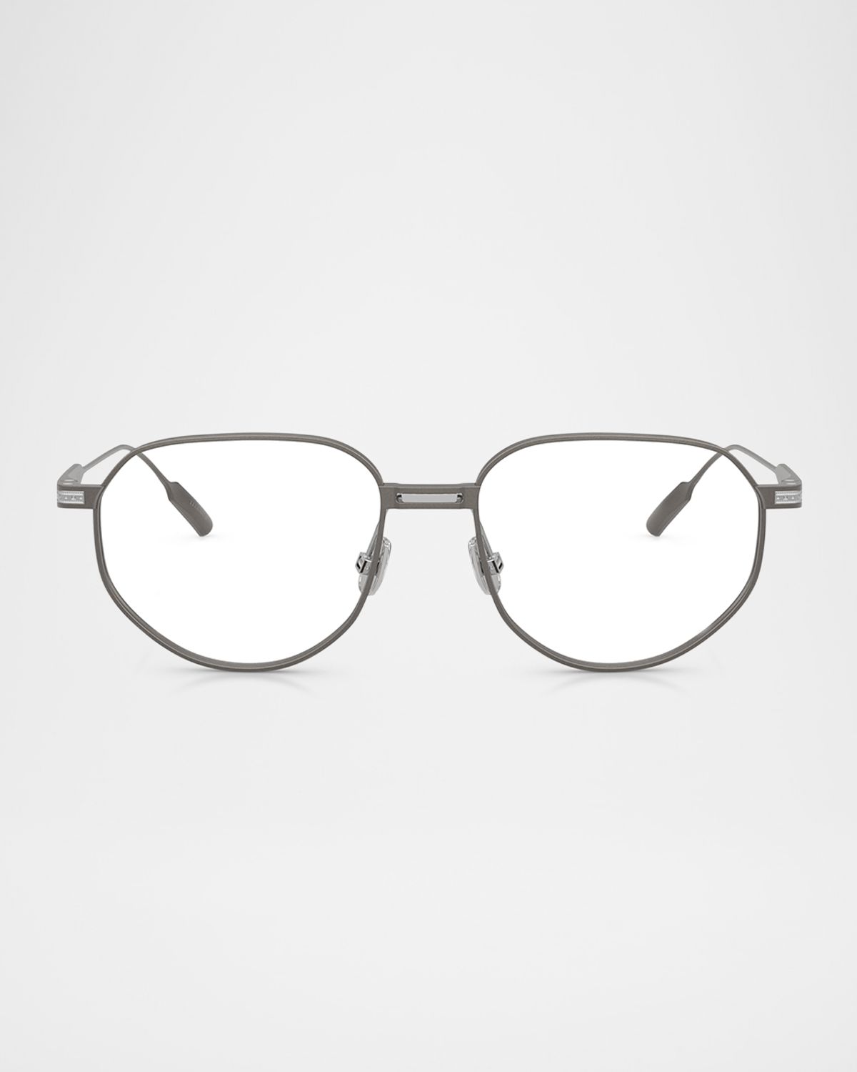 Brunello Cucinelli BC1008T Titanium Round Blue Light Glasses