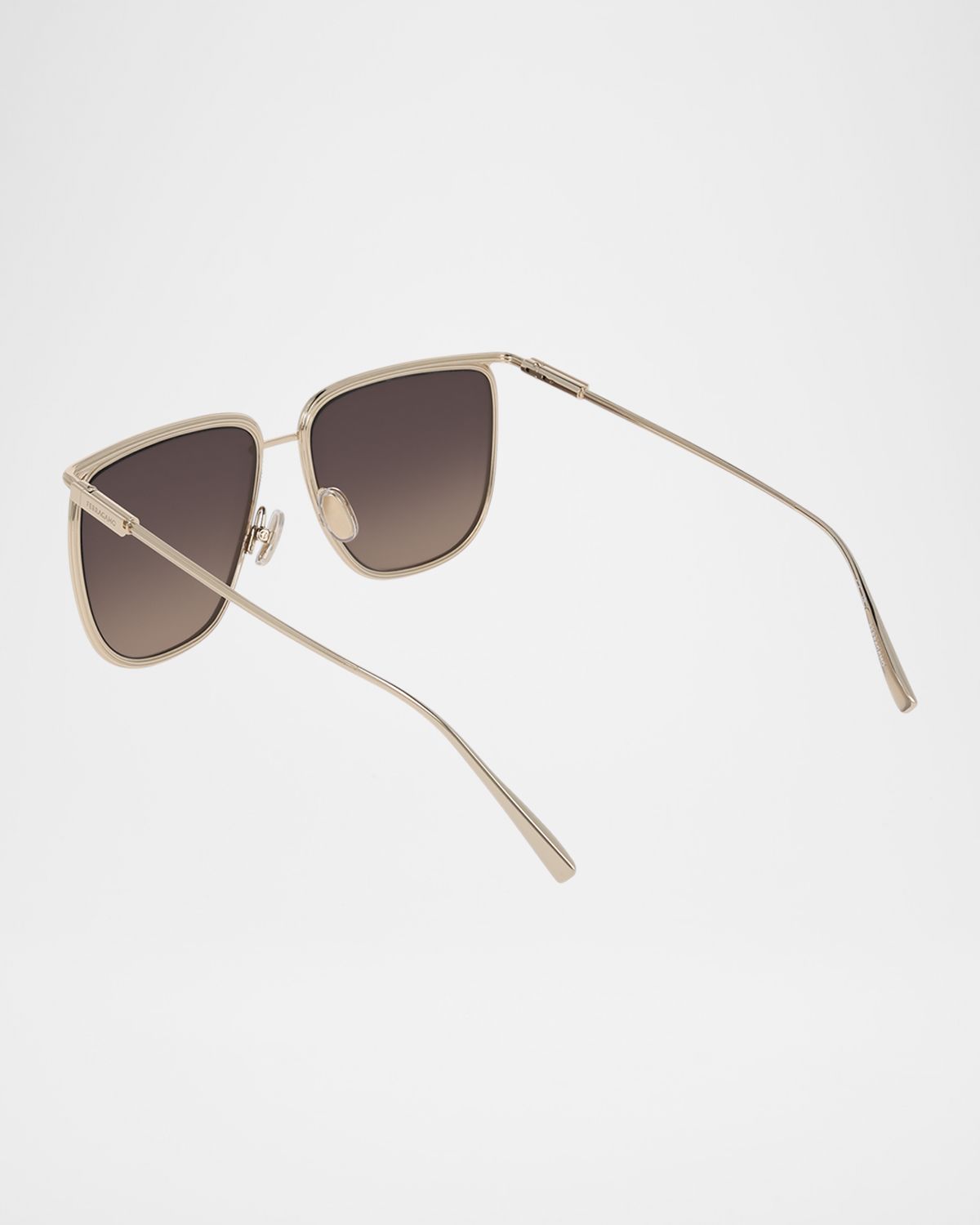 Ferragamo Rectangle Metal Sunglasses