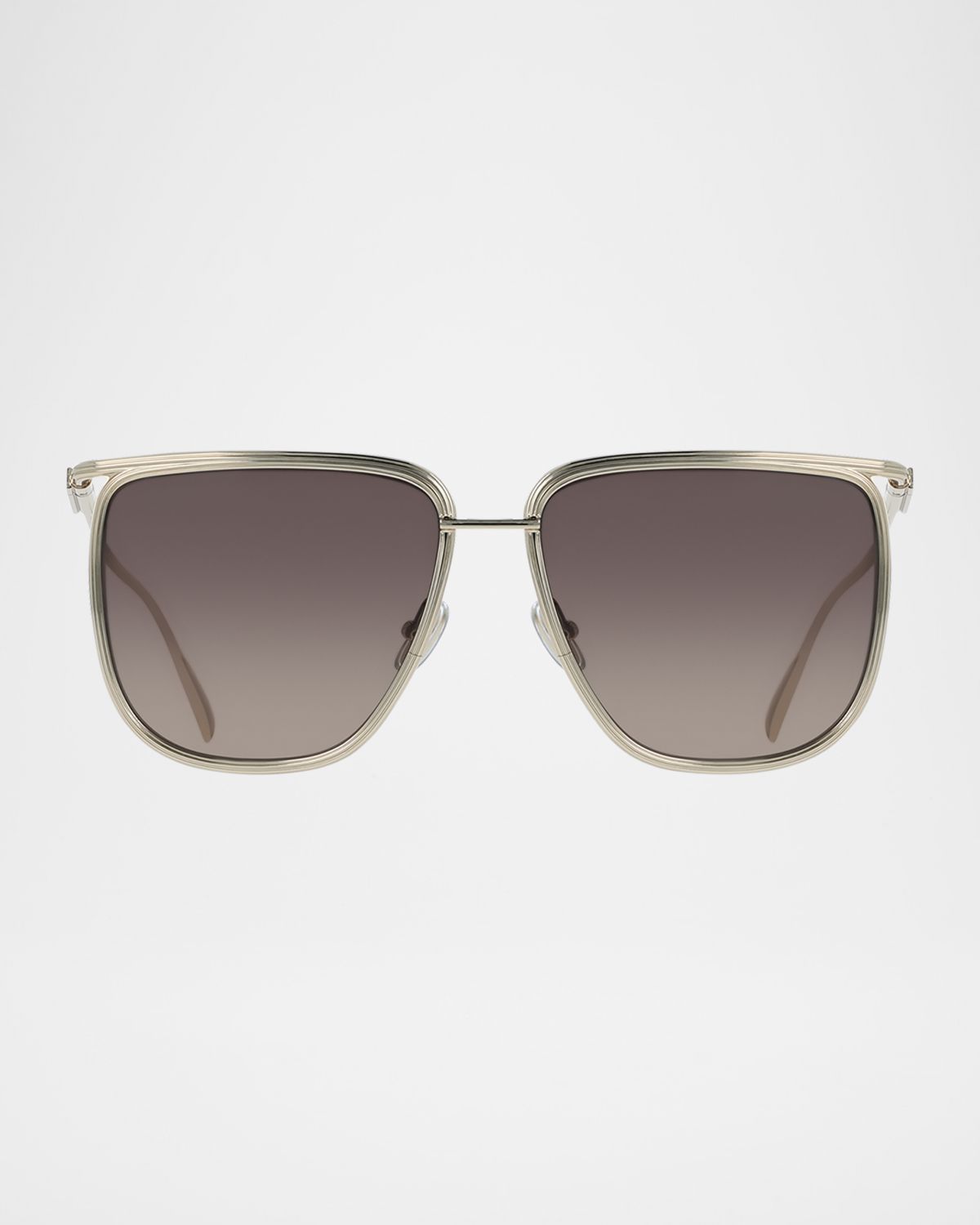 Ferragamo Rectangle Metal Sunglasses