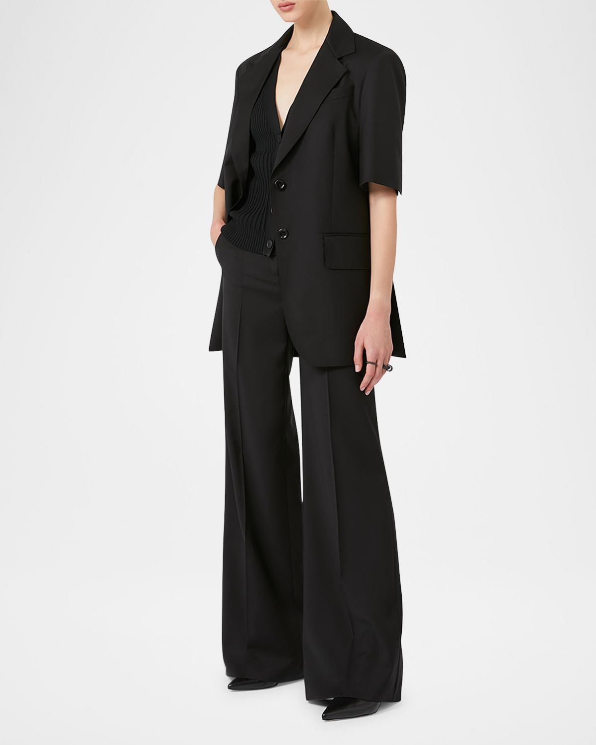 Max Mara Bimba V-Neck Rib Vest