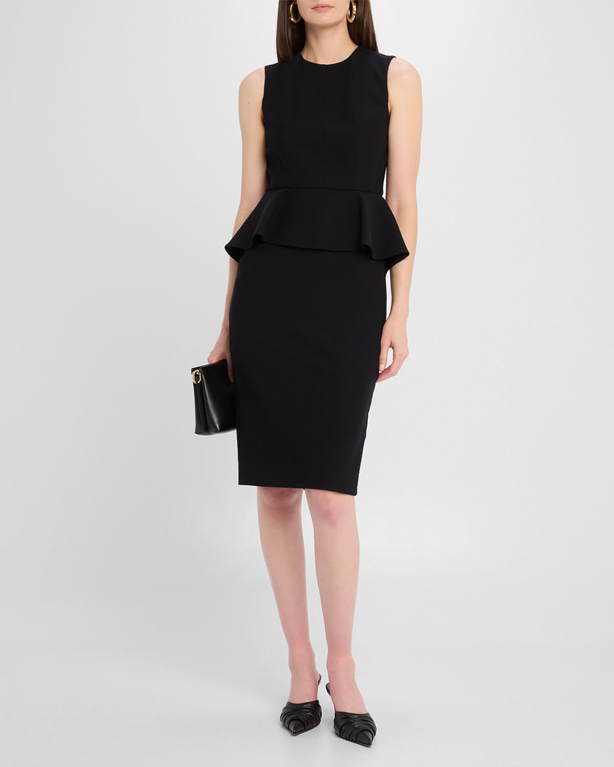 Max Mara Cosmos Sleeveless Peplum Dress