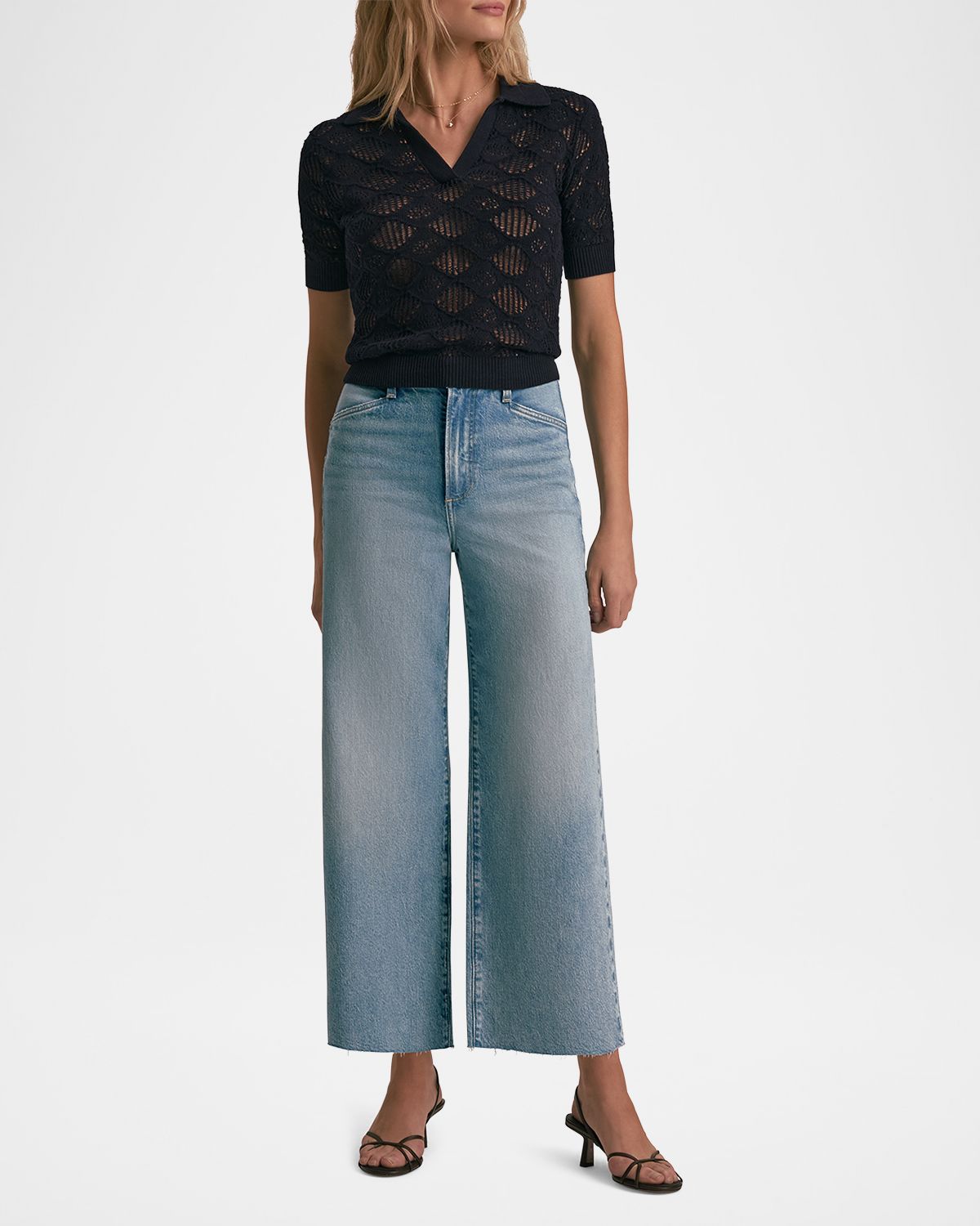 Favorite Daughter The Mischa Super High-Rise Wide Cropped Jeans