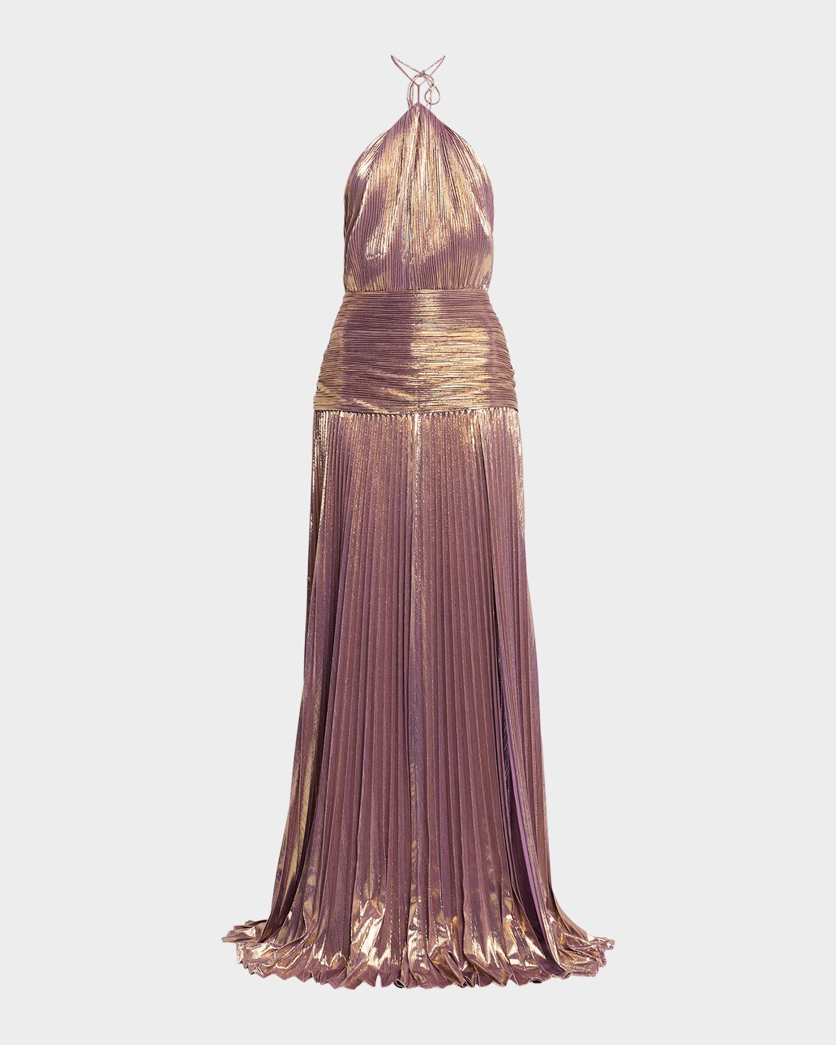 Retrofete Thalia Metallic Halter Gown
