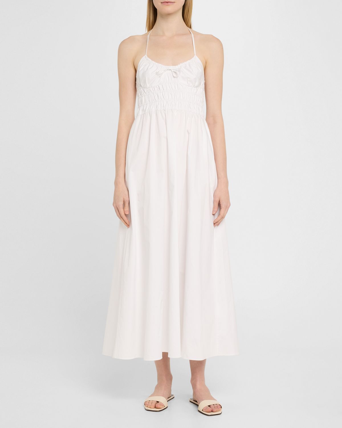Solid and Striped The Lolita Cotton Halter Midi Dress