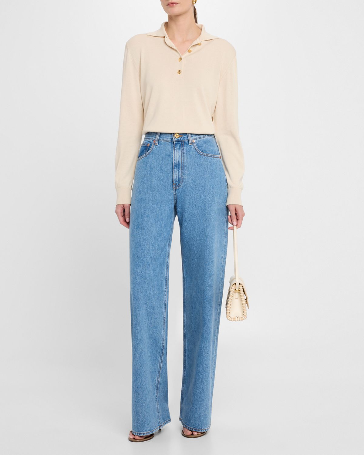 BLAZE Milano Alegria Long-Sleeve Polo Sweater