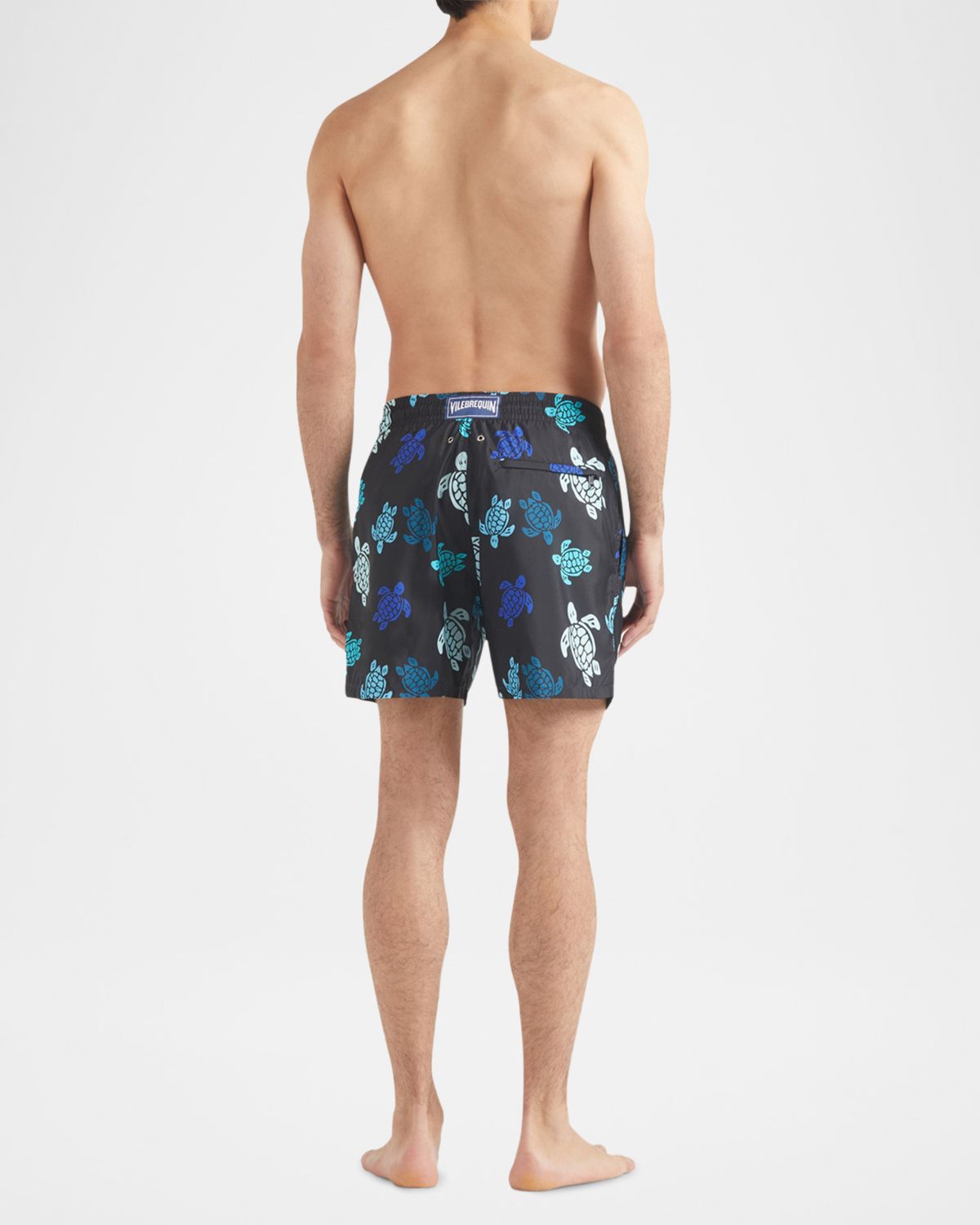 Vilebrequin Men's Multicolor Turtle-Print Swim Shorts