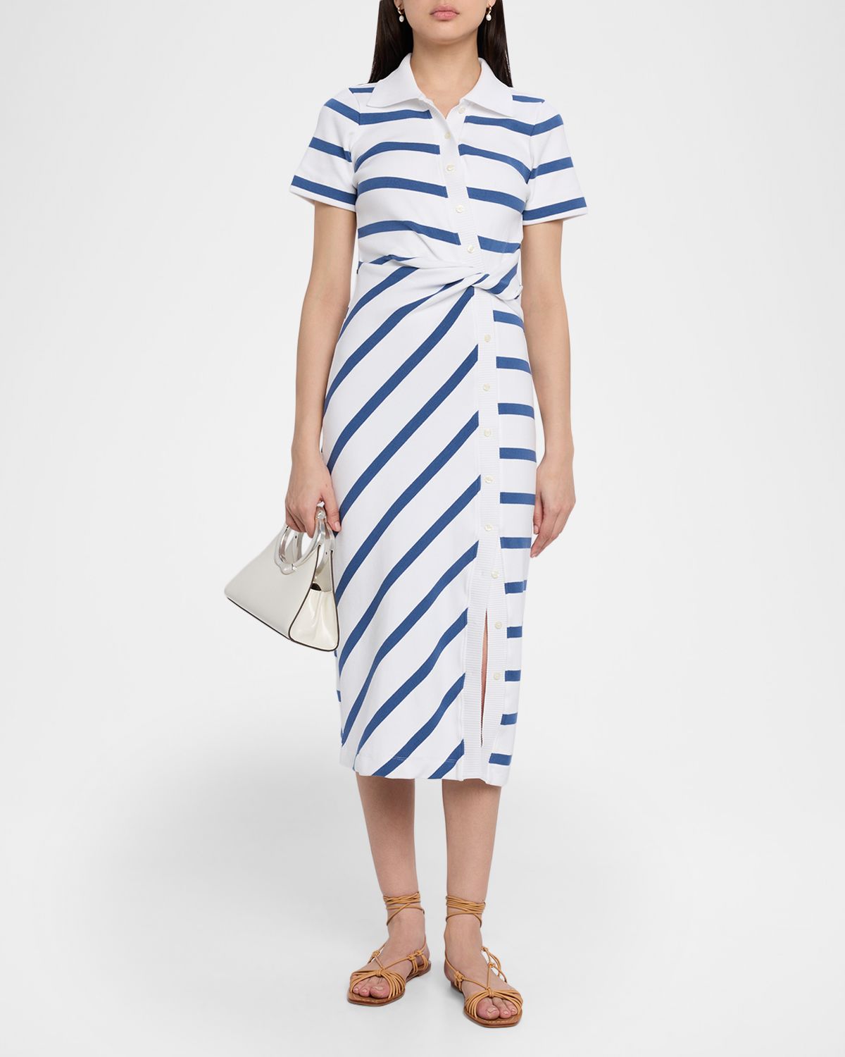 Tanya Taylor Ellicot Stripe Short-Sleeve Shirtdress