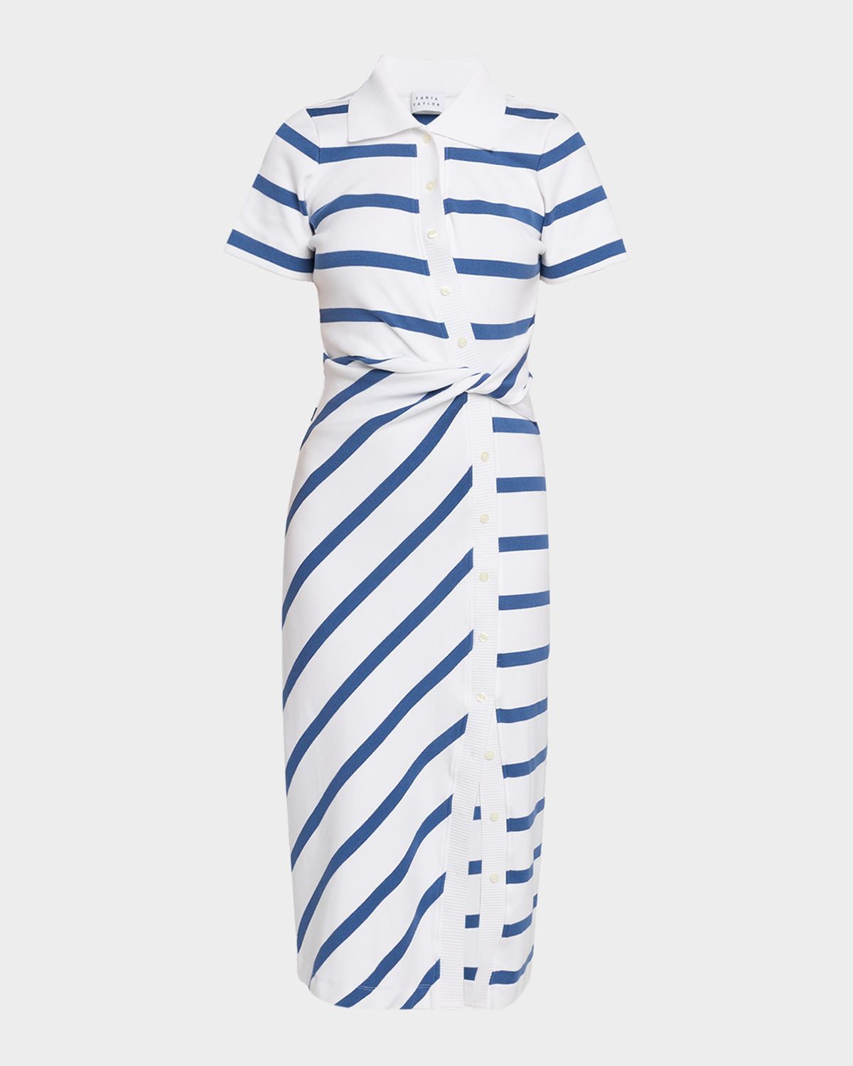 Tanya Taylor Ellicot Stripe Short-Sleeve Shirtdress
