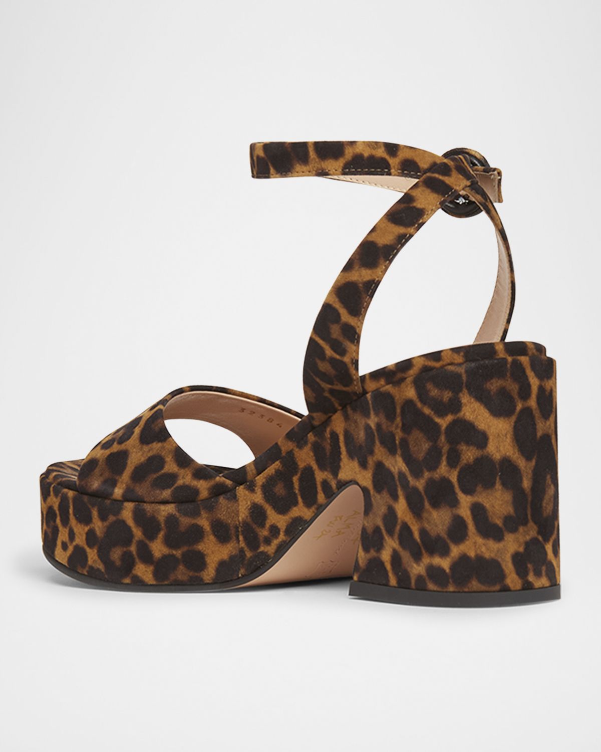 Gianvito Rossi Alma Leopard Ankle-Strap Platform Sandals