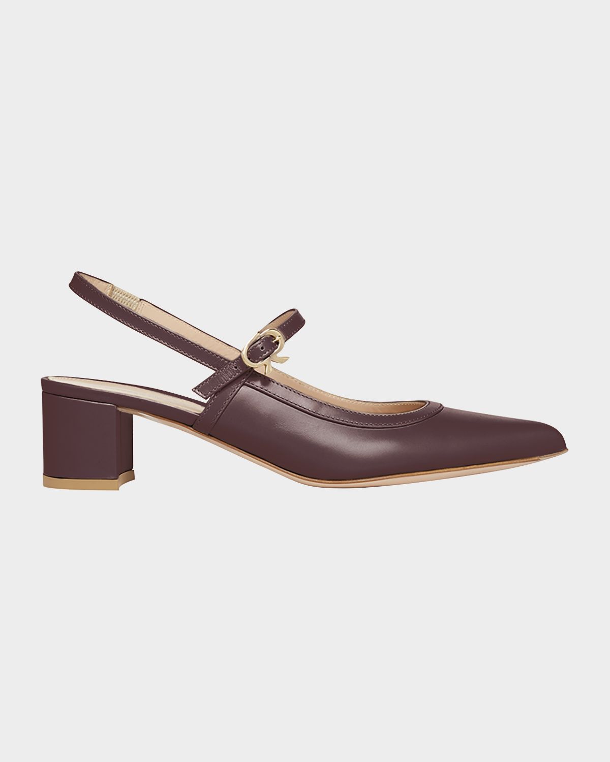 Gianvito Rossi Calfskin Mary Jane Slingback Pumps | Thumbnail 5 Gianvito Rossi Calfskin Mary Jane Slingback Pumps | Thumbnail 5