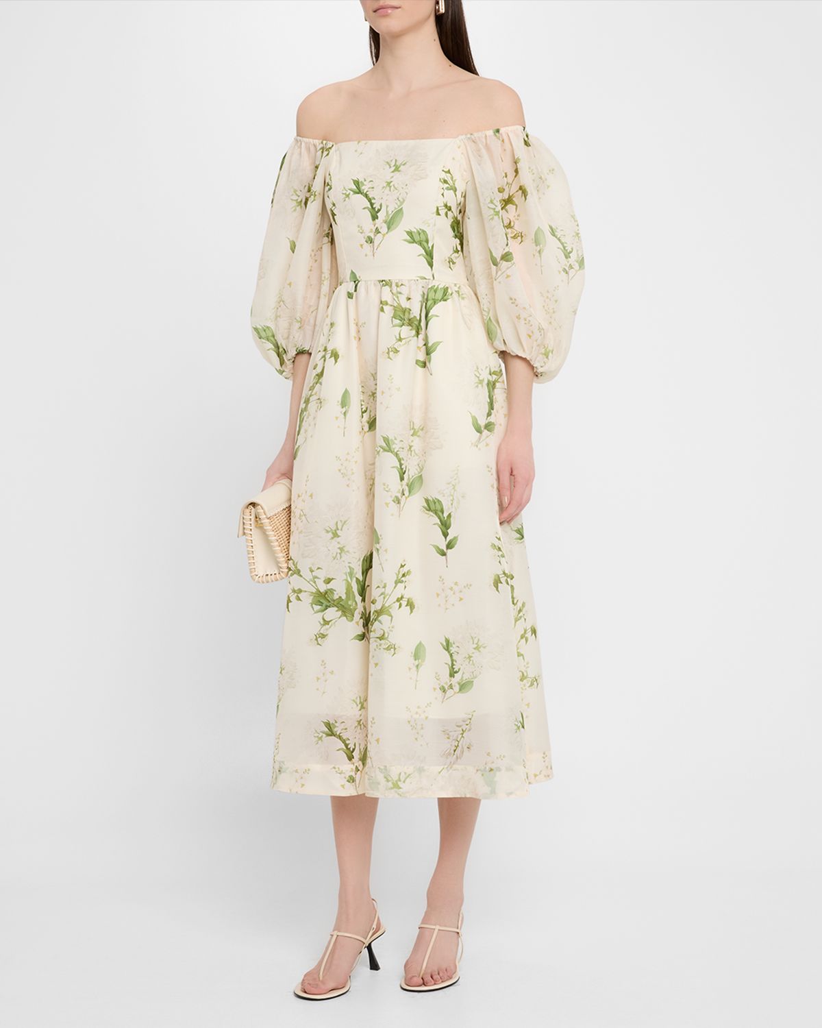 Mestiza New York Delphine Smocked Floral-Print Midi Dress