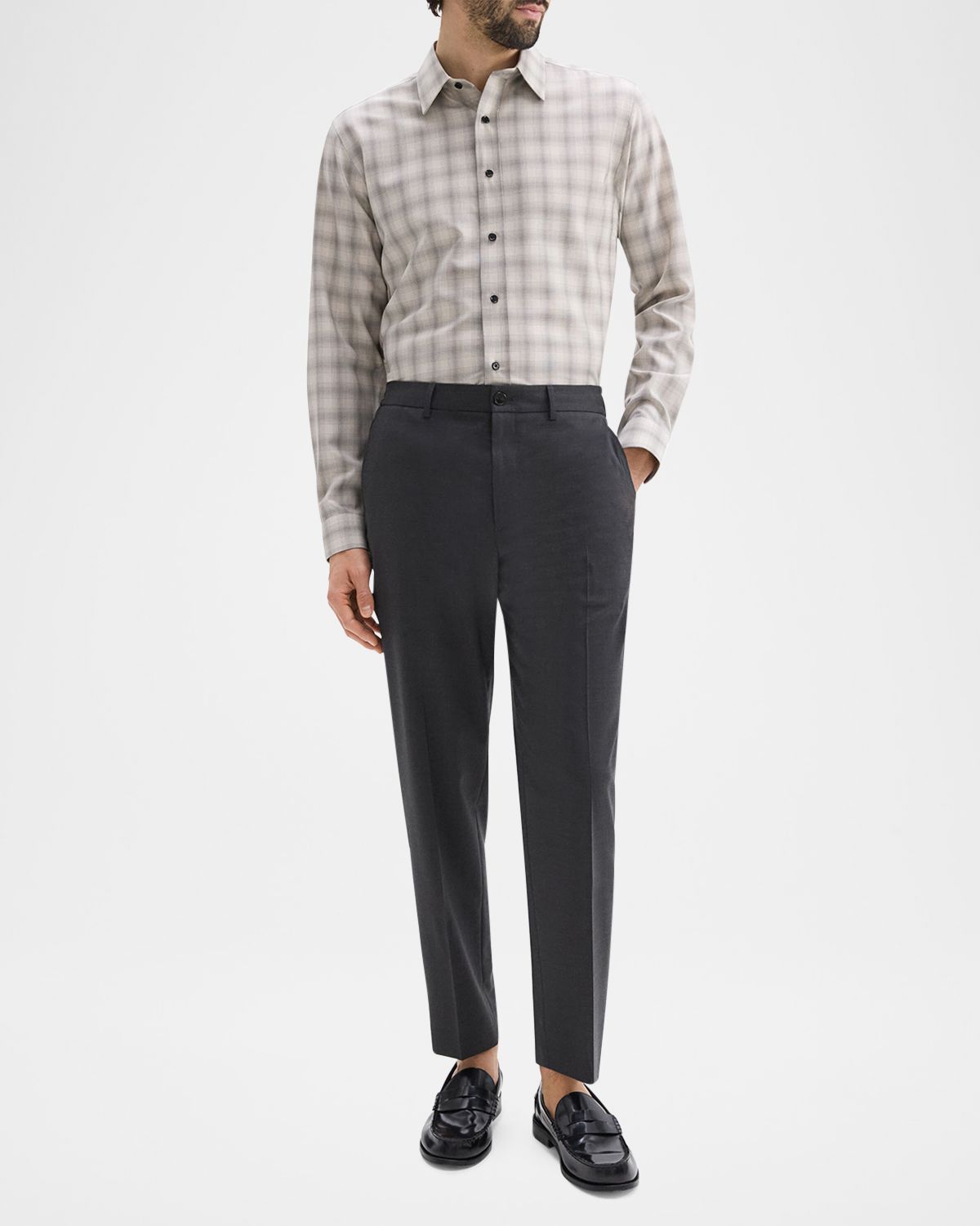 Theory Men 's Curtis Drawstring Motion Wool Pants
