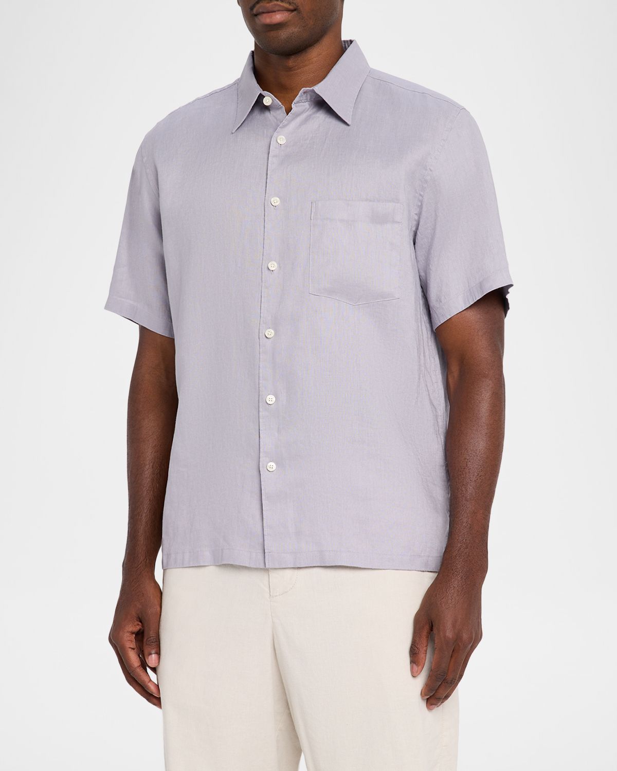 Theory Men 's Irving Linen Button-Down Shirt | Thumbnail 4