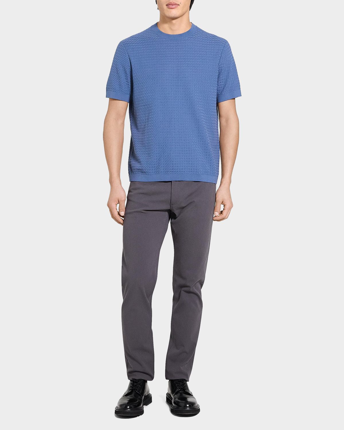 Theory Men 's Damian Textured Knit Short-Sleeve Sweater