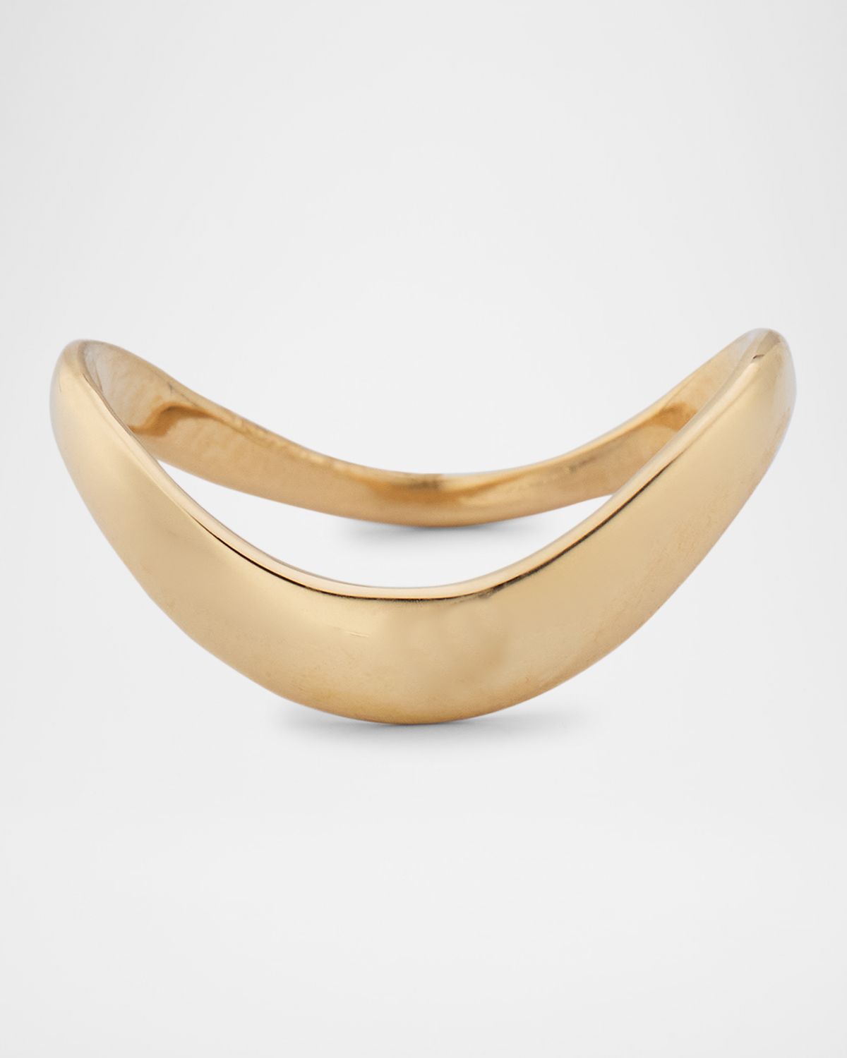 LANA 14K Gold Skinny Curved Bubble Ring