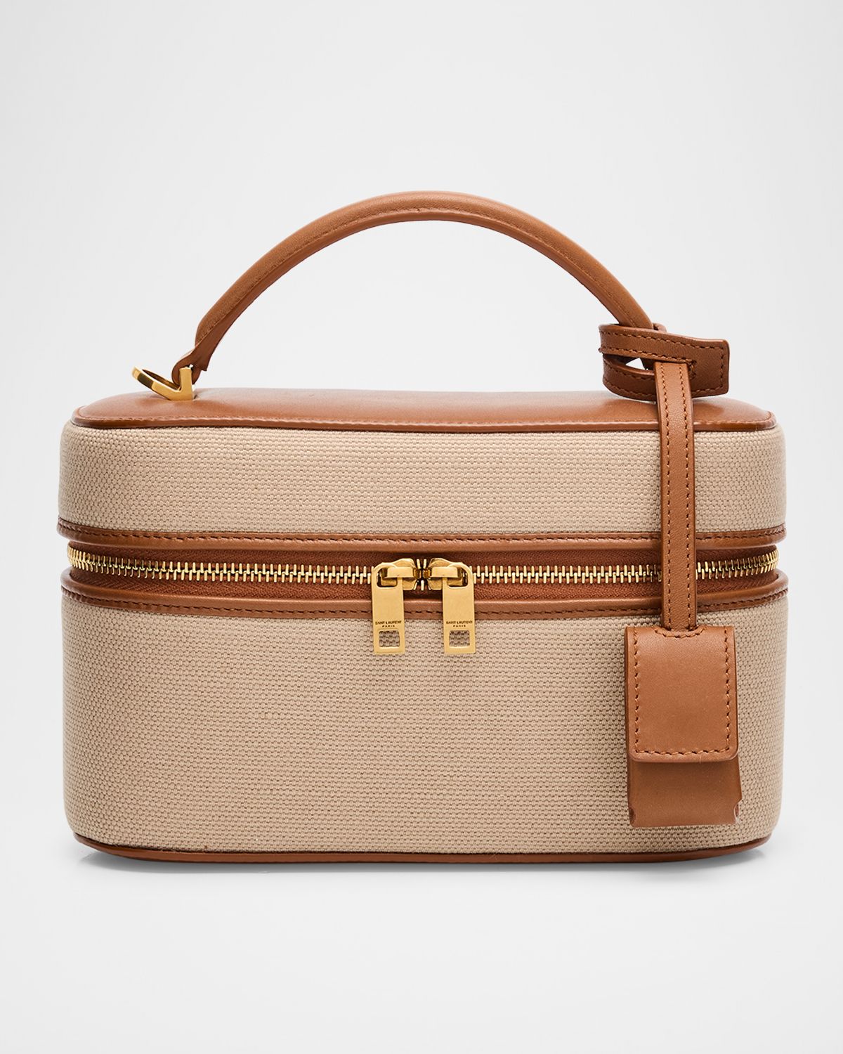 Saint Laurent Gaby Vanity Crossbody Bag in Canvas and Leather