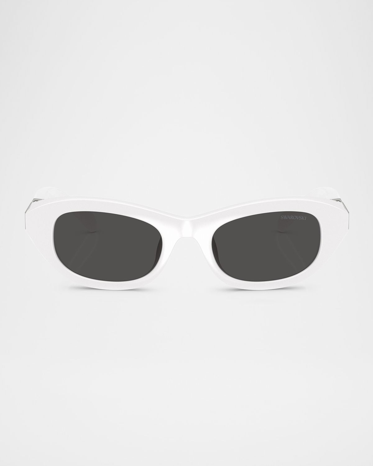 SWAROVSKI SK6036U Crystal-Hinge Plastic Pillow Sunglasses