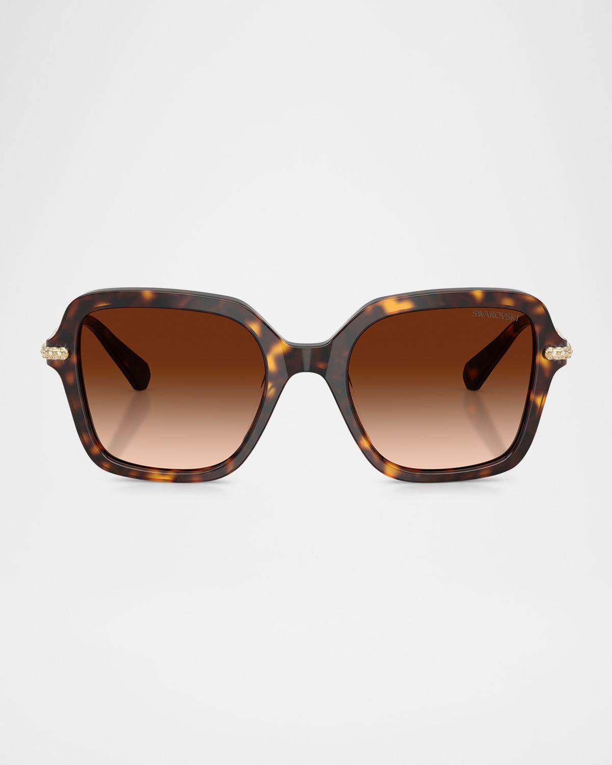 SWAROVSKI SK6040 Crystal-Embellished Square Acetate Sunglasses