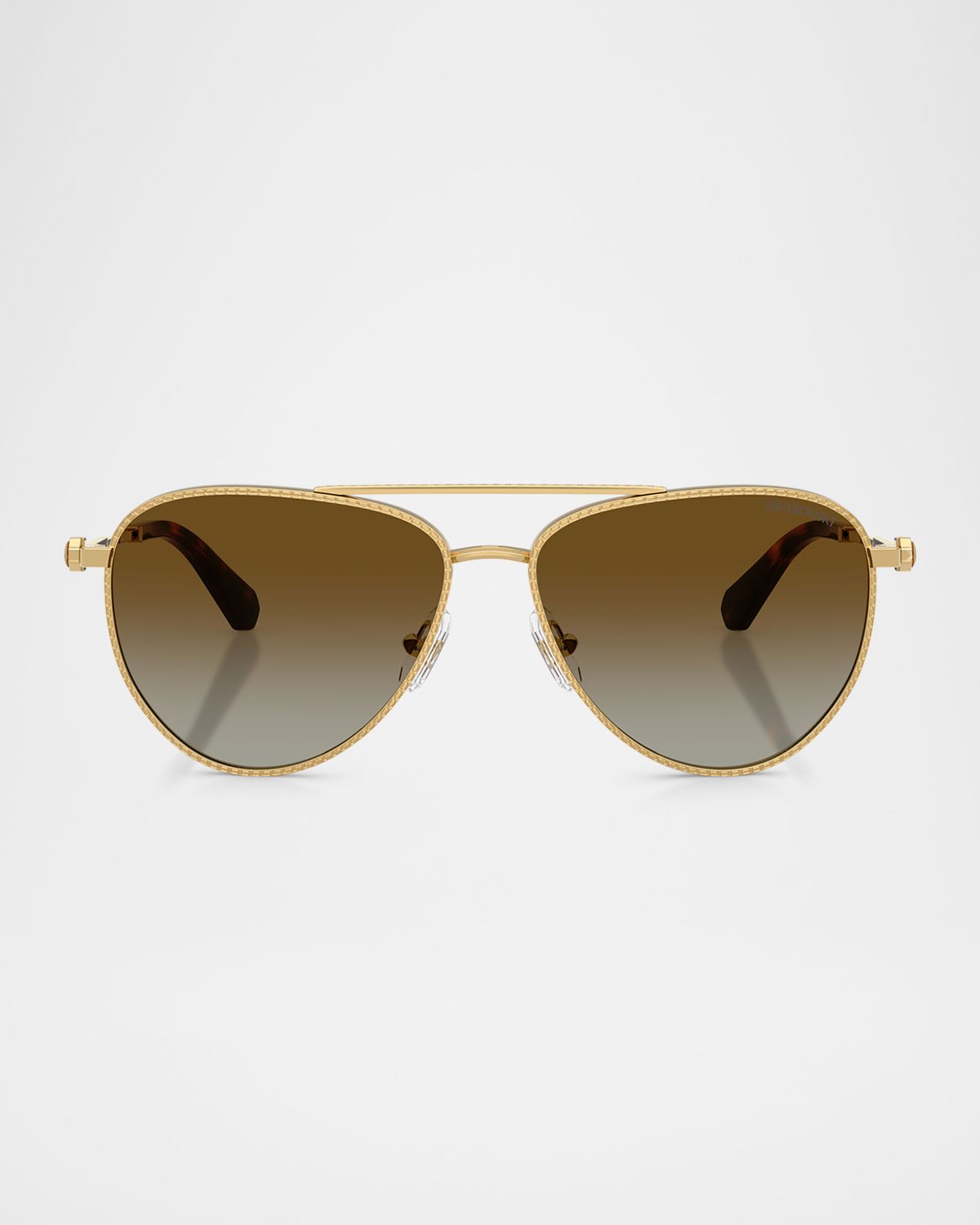 SWAROVSKI SK7031 Crystal Metal Aviator Sunglasses