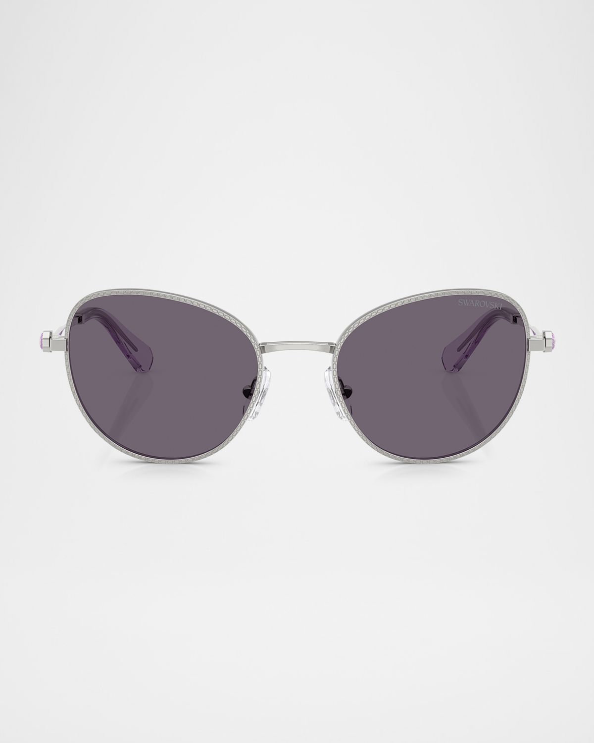 SWAROVSKI SK7032 Crystal Metal Round Sunglasses