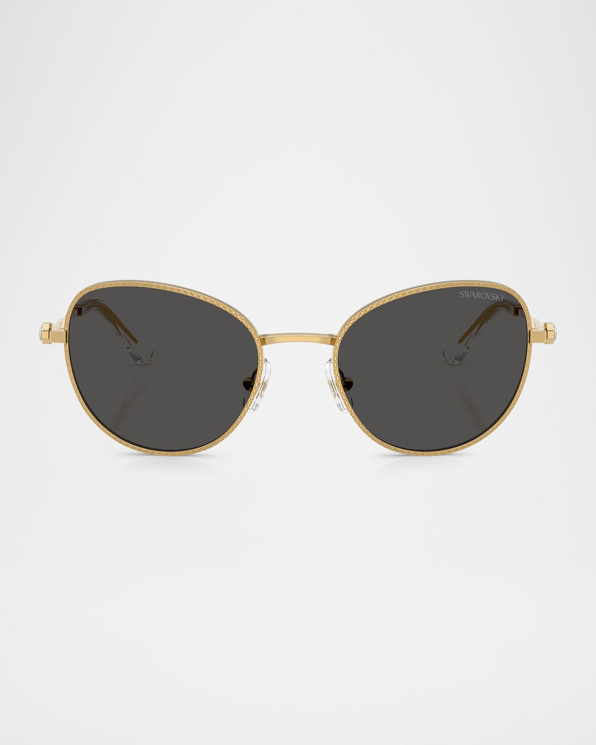 SWAROVSKI SK7032 Crystal Metal Round Sunglasses