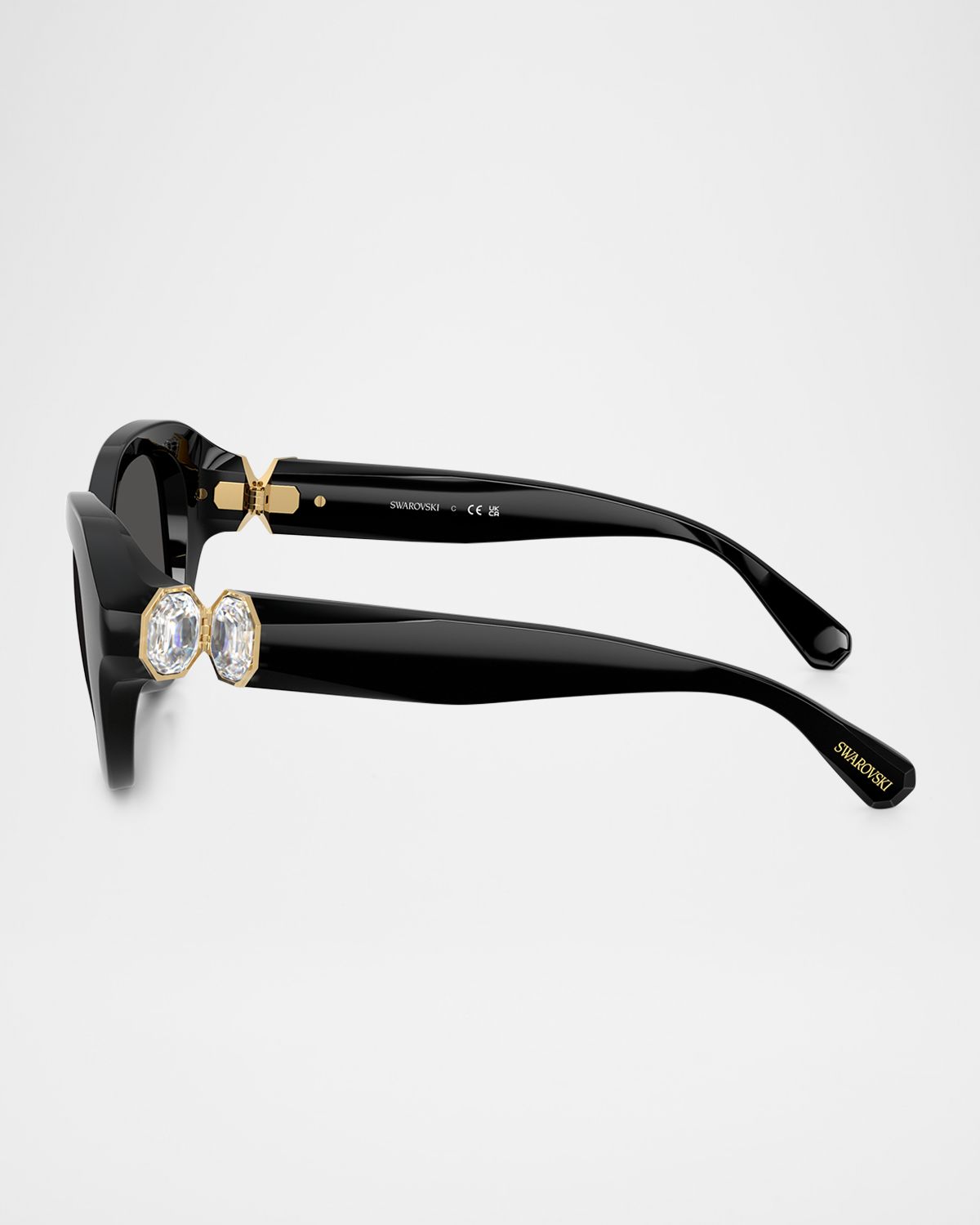 SWAROVSKI SK6037 Round Embellished Sunglasses