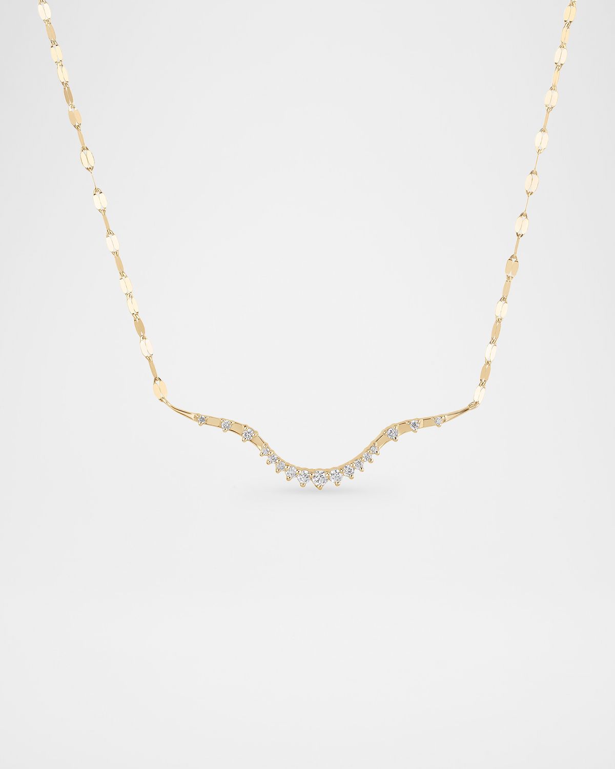 LANA Curved Diamond Solo Constellation Necklace