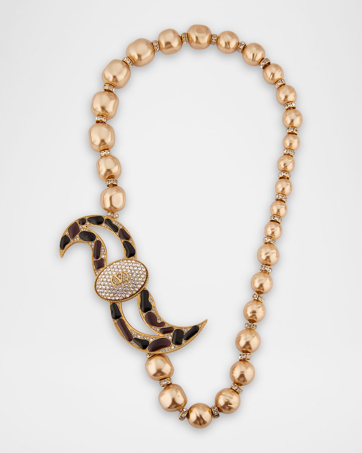 Valentino Garavani Pas Plus Brooch Necklace