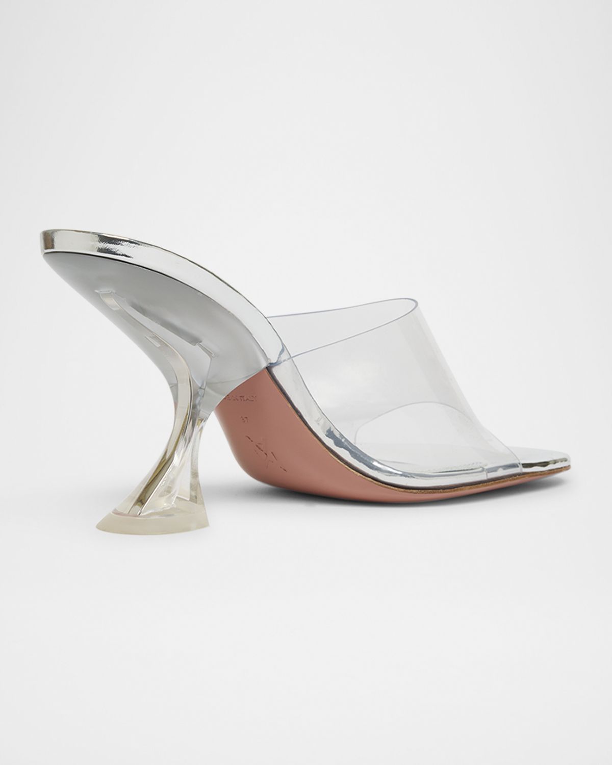 Amina Muaddi Taylor Glass Slipper Mule Sandals