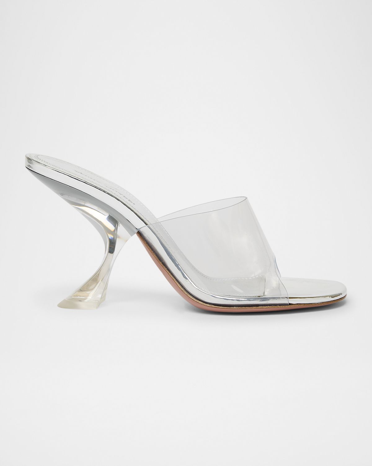 Amina Muaddi Taylor Glass Slipper Mule Sandals