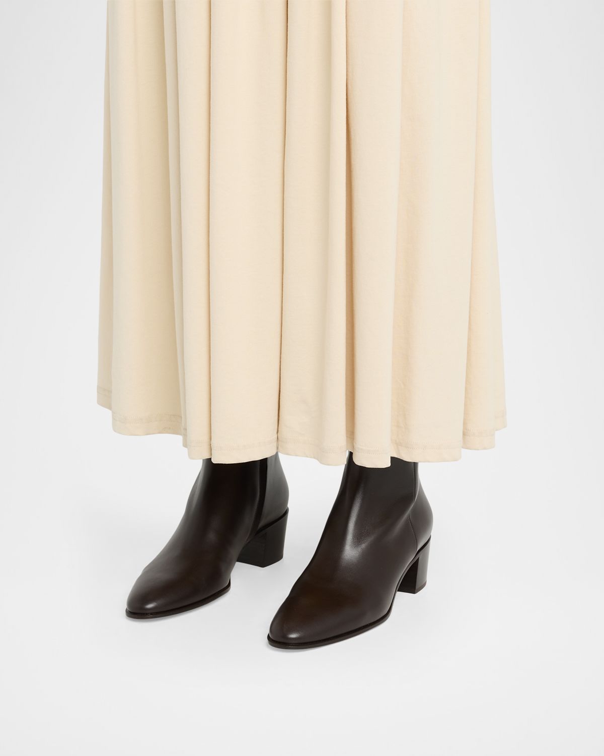 Gianvito Rossi Glove Leather Block-Heel Booties | Thumbnail 6