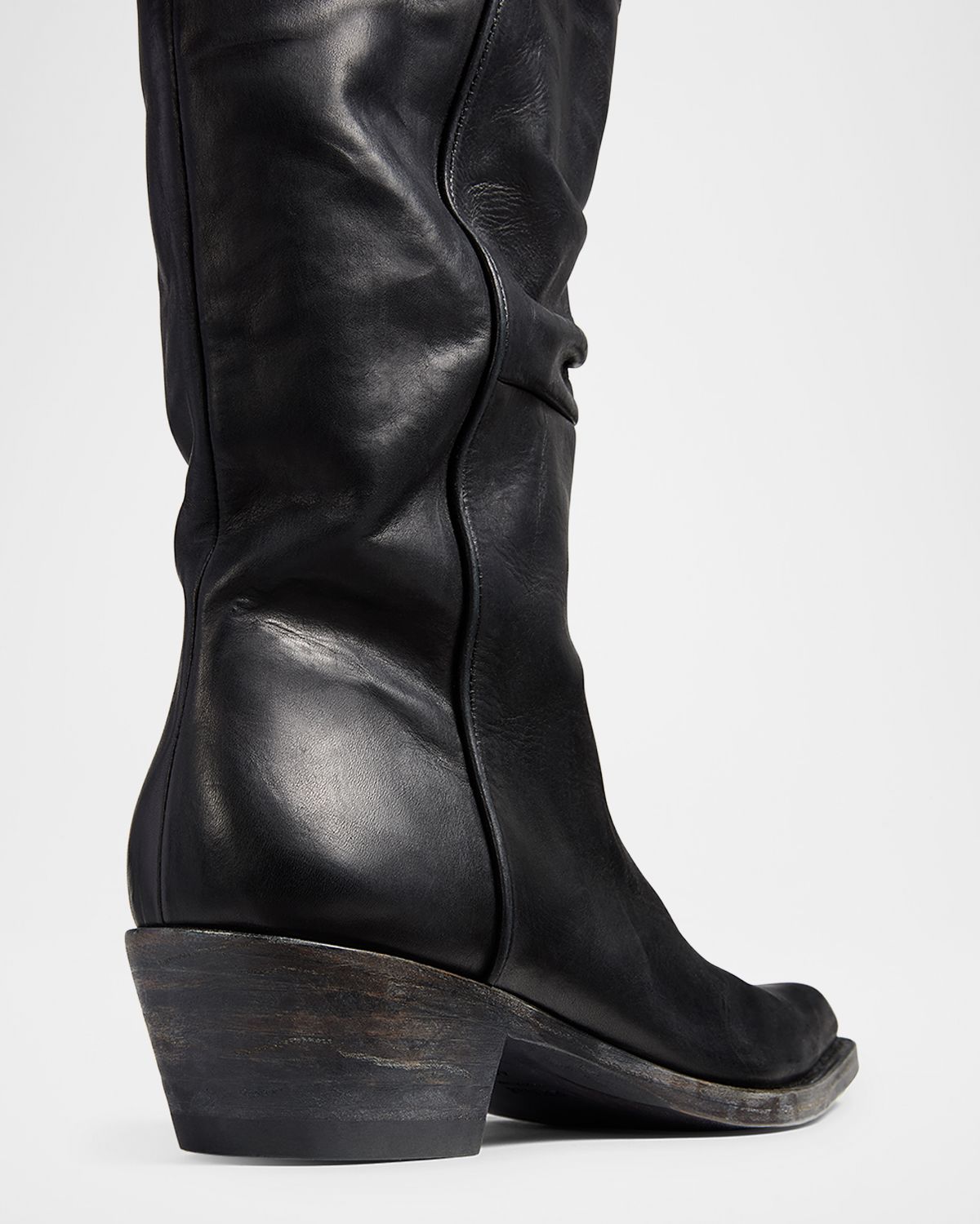 Khaite Clive Calfskin Moto Boots